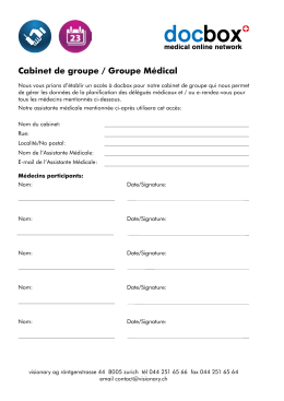 Cabinet de groupe / Groupe Médical
