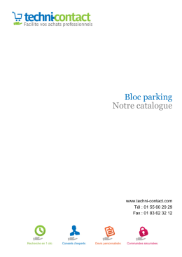 Bloc parking Notre catalogue - Techni