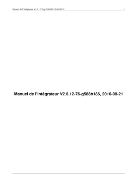Manuel de l`intégrateur V2.6.12-72-g59bb8d4, 2016-08
