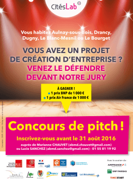 Concours de pitch - Ville d`Aulnay-sous-bois