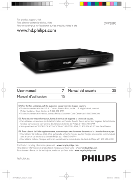 Philips DVP2880 User Guide Manual