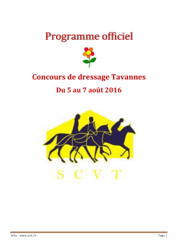 Programme officiel - Société de cavalerie
