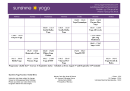 to print the schedule. - Sunshine Yoga Monte