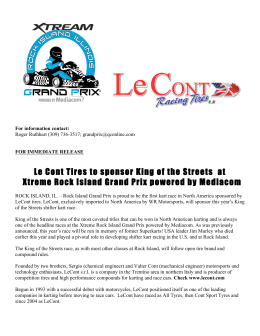 Le Cont Tires to sponsor King of the Streets at