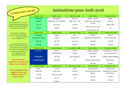 planning activités Boit anim aout 2016