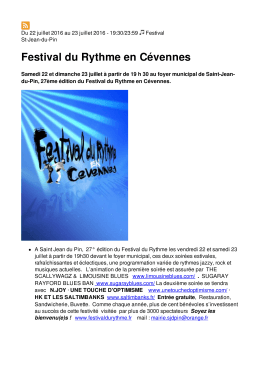 Festival du Rythme en Cévennes