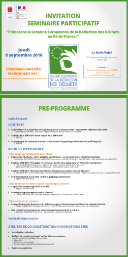 Invitation et pré-programme - L`ADEME en Île-de