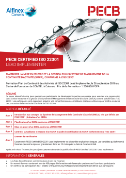 pecb certified iso 22301 lead implementer