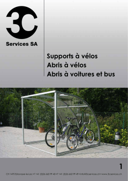 Supports à vélos Abris à vélos Abris à voitures et bus