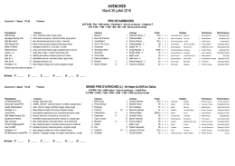 e Liste de partants - Starterliste