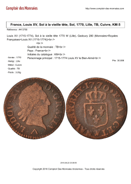 France, Louis XV, Sol à la vieille tête, Sol, 1770, Lille, TB, Cuivre, KM:5