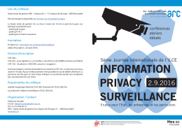information, privacy et surveillance - Haute