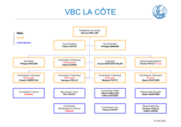 Organigramme - VBC La Côte