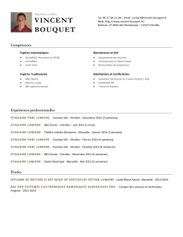 CV PDF - Vincent BOUQUET