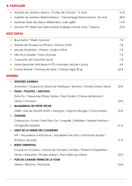 Le menu au format pdf