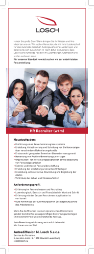 HR Recruiter (w/m)