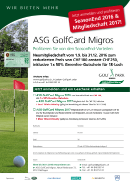 ASG GolfCard Migros