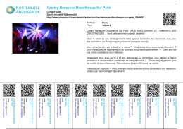 Casting Danseuse Discotheque Sur Paris