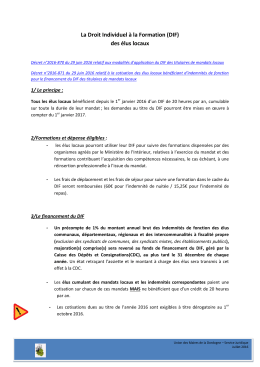 DIF Elus locaux - Union des Maires de Dordogne