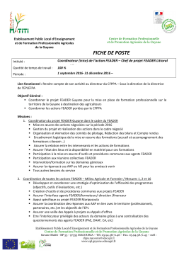 fiche de poste - (EPLEFPA) Guyane