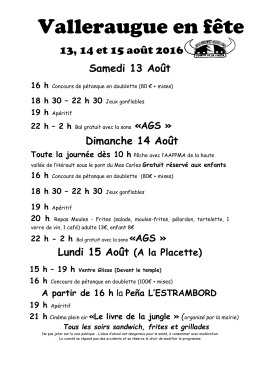 le programme