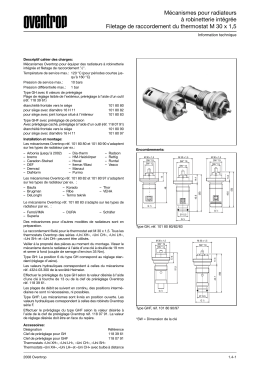 Mécanismes pour radiateurs à robinetterie intégrée