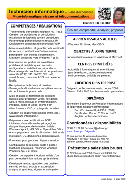 curriculum vitae - olivier.pro / Olivier HOUBLOUP