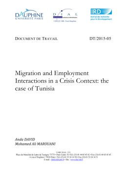 Migration and Employment Interactions in a Crisis Context: the case