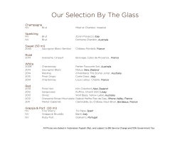 Our Selection By The Glass