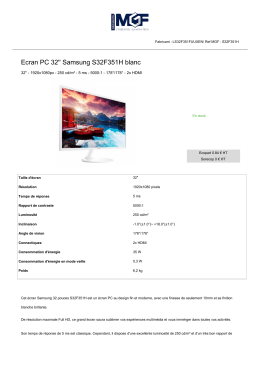 Ecran PC 32`` Samsung S32F351H blanc