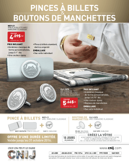 pinces à billets boutons de manchettes