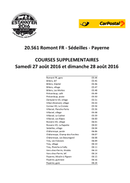 20.561 Romont FR - Sédeilles - Payerne COURSES