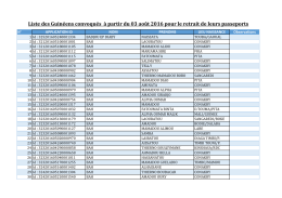Liste des Guinéens convoqués à partir du 03 août 2016 pour le retrait