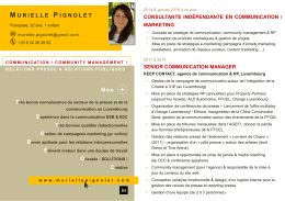 CV (français) - Murielle Pignolet