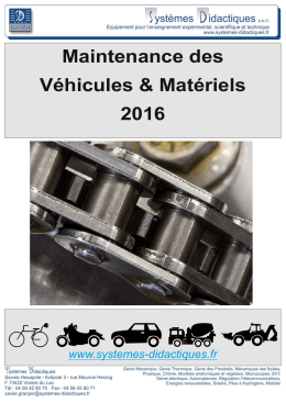 Flyer Automobile 2016 - Systèmes Didactiques
