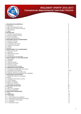Réglement - Comité Départemental des Hauts-de