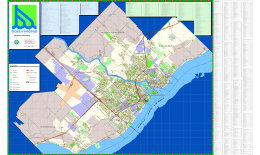 Carte routière et districts électoraux - Ville de Trois