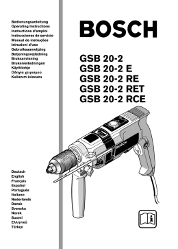 GSB 20-2 GSB 20-2 E GSB 20-2 RE GSB 20-2 RET GSB 20