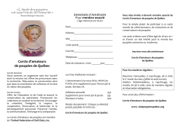Brochure CAP Août 2016 - Cercle d`amateurs de poupées de Québec