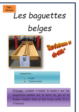 Les baguettes belges Les baguett