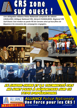 CRS zone sud ouest - Alliance Police Nationale