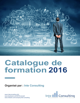Catalogue de formation 2016