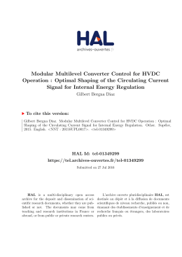 Modular Multilevel Converter Control for HVDC Operation - Tel