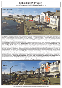 Note d`information sur le projet du Quai Jules Sandeau