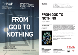 Invitation | From God to Nothing - Ecole Nationale Supérieure d