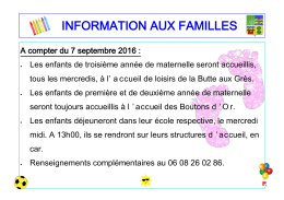 information aux familles