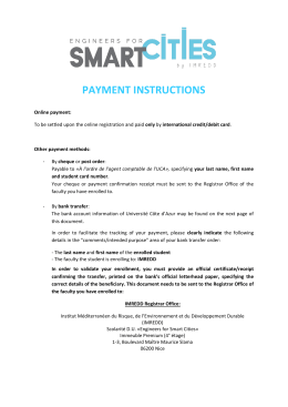 payment instructions - Université Côte d`Azur
