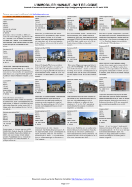 Journal immobilier Hainaut