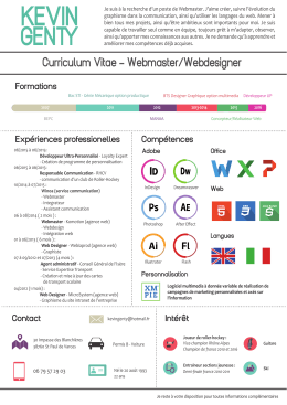 Curriculum Vitae - Webmaster/Webdesigner