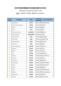 TESTS PSYCHOTECHNIQUES DU CONCOURS DIRECT DU